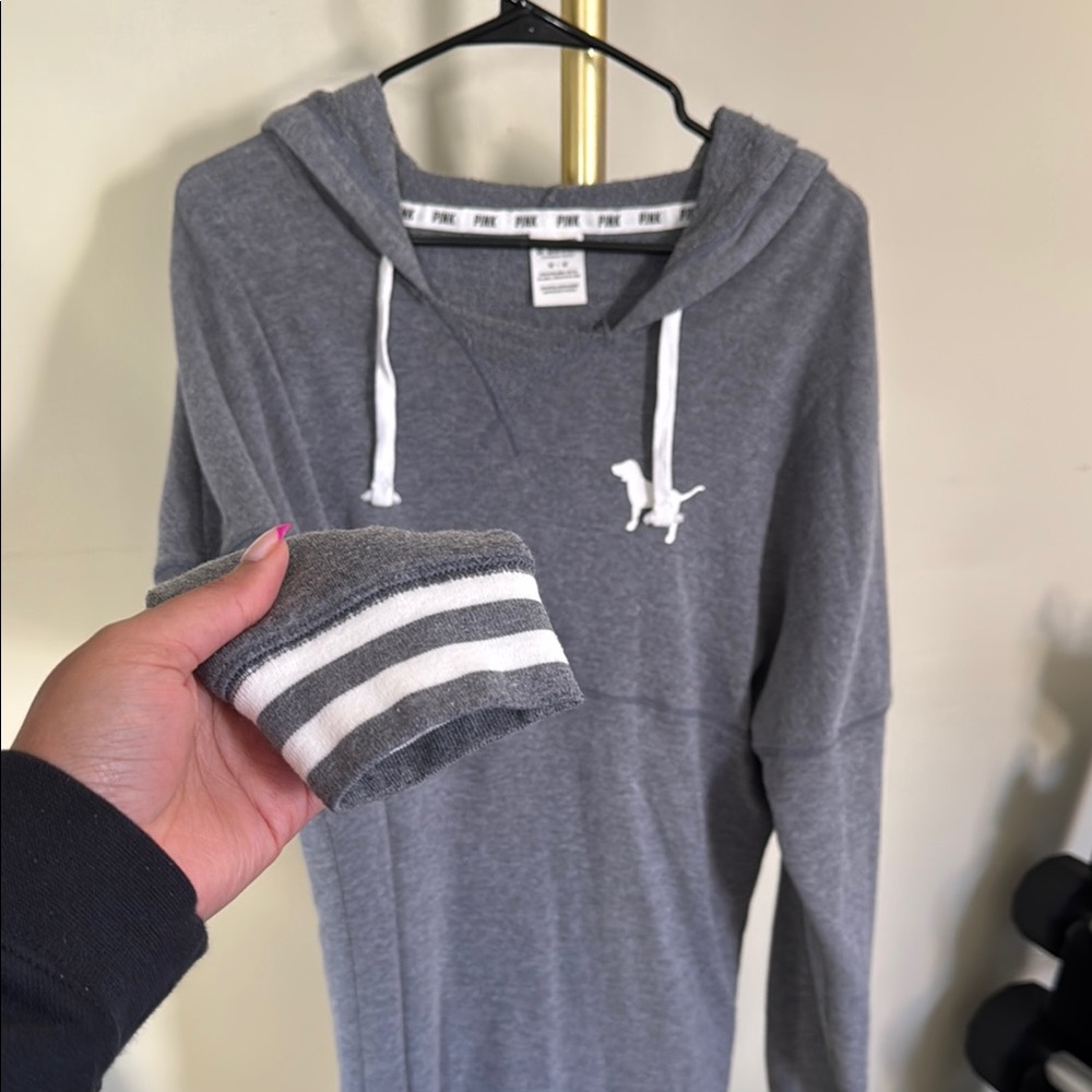 PINK Gray Hoodie